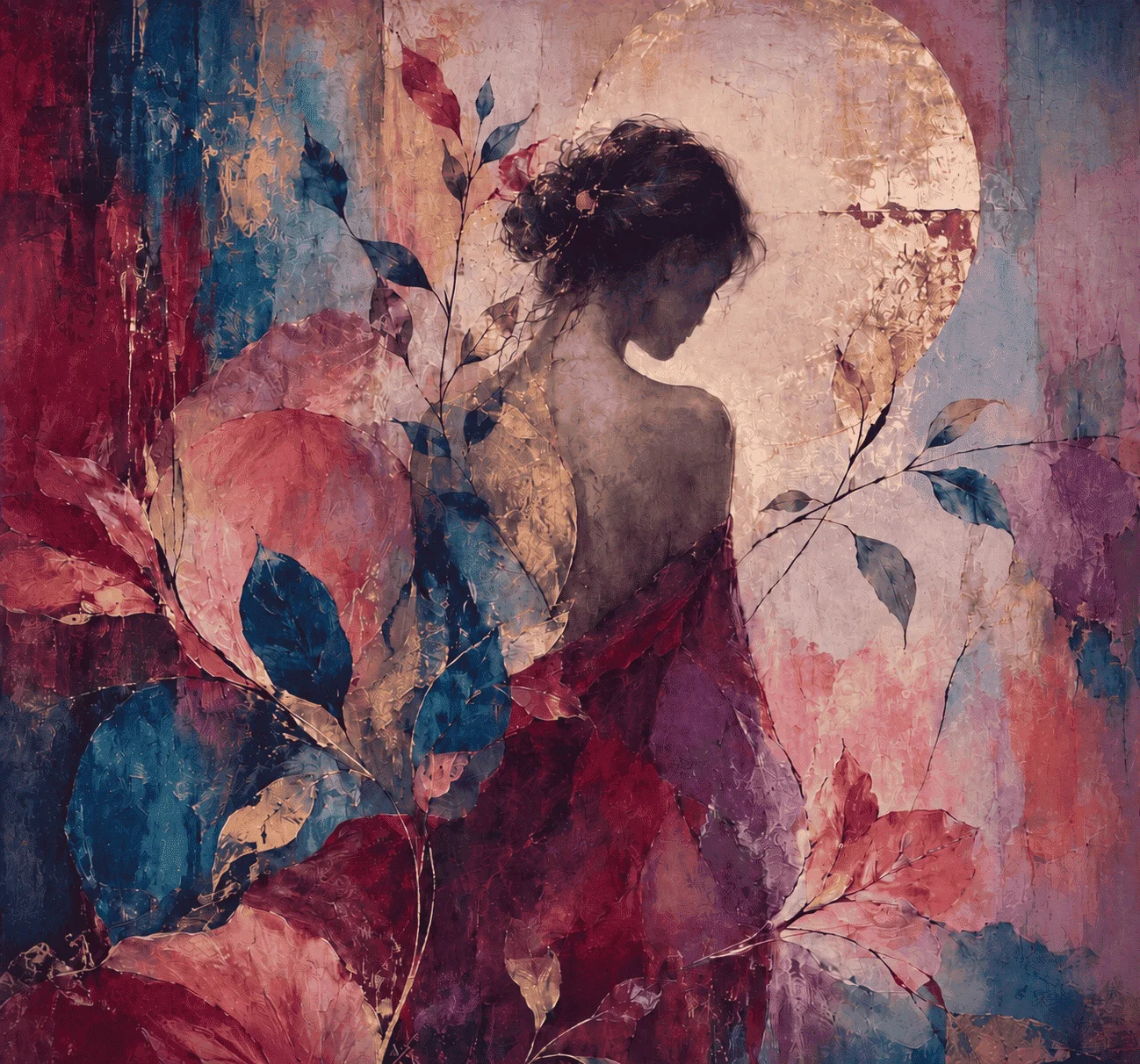 Artist working on a painting